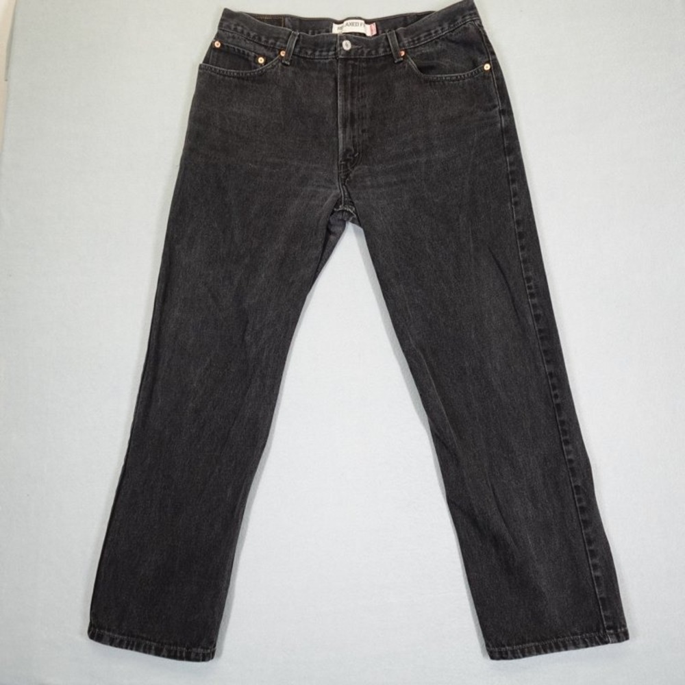 Levi's Jeans Men 38x32 Black 550 Relaxed Fit Denim Pants Casual Classic Everyday